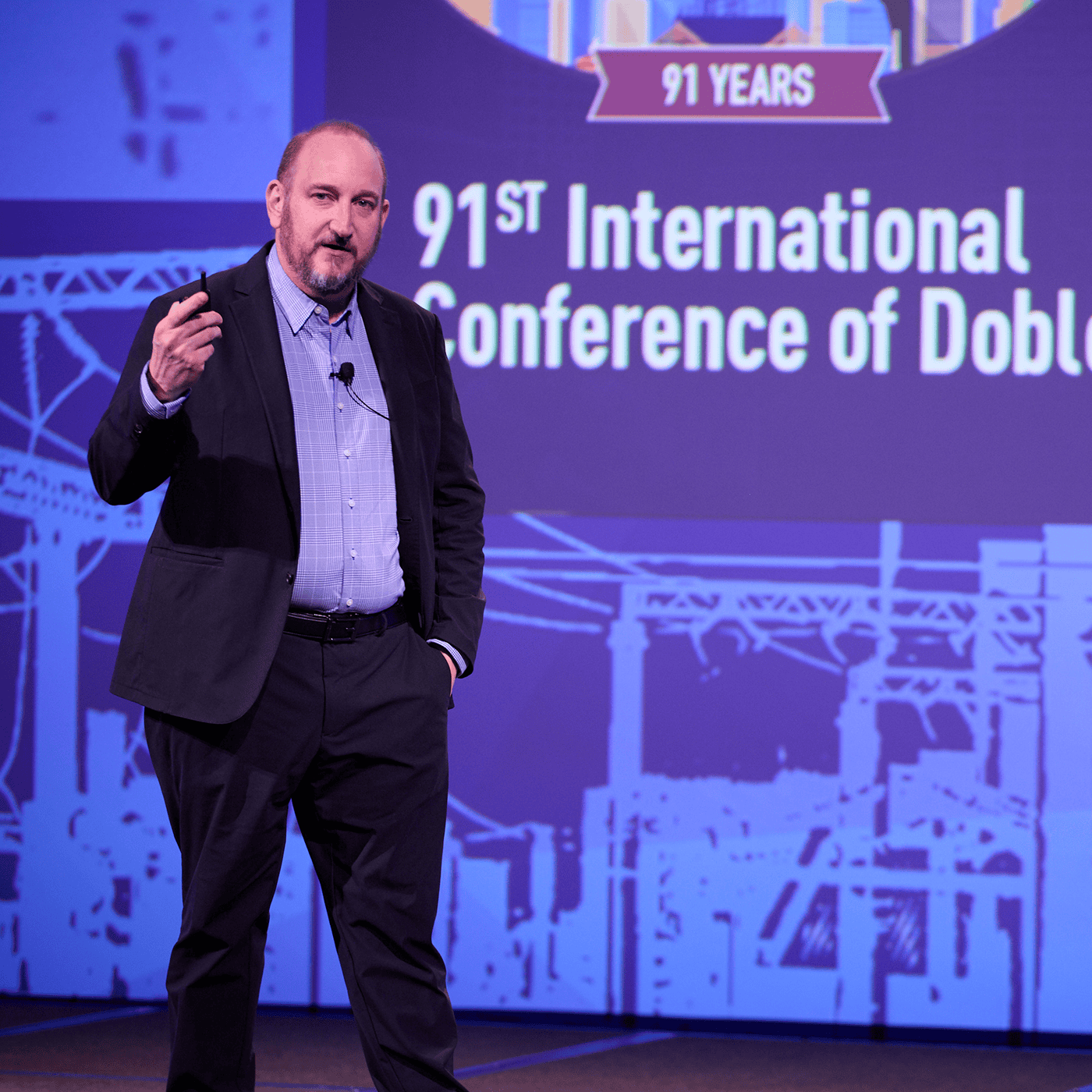 Matt Carrara speaking at 91st International Conference of Doble Clients